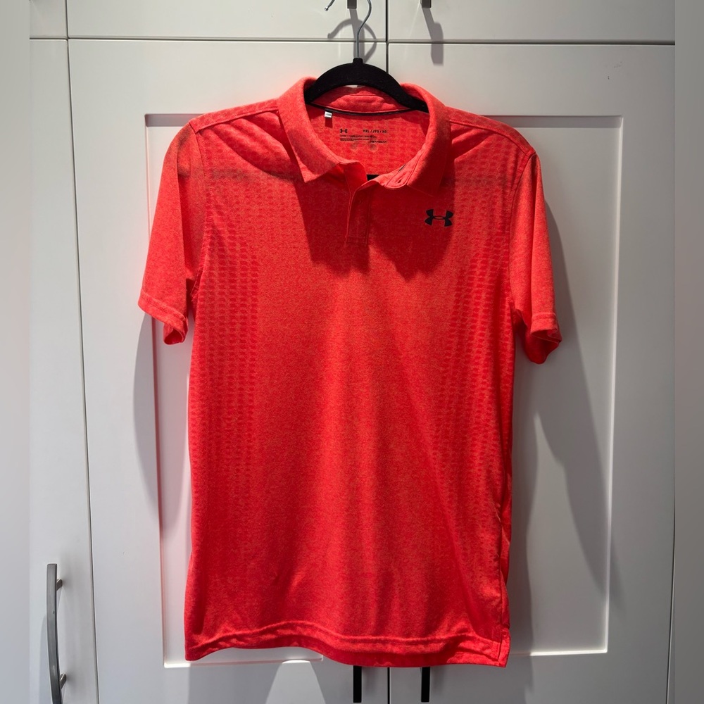 Boys Under Armour Orange Polo